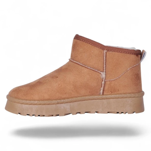 Skuaıter Rida Taba Kadın İçi Kürklü Düz Bot - Resim 3