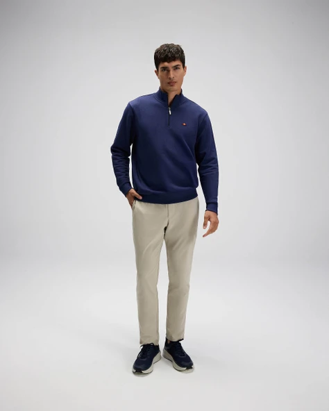 Ellesse Yarım Fermuarlı Sweat EM580-NV Navy Navy XXL - Resim 2