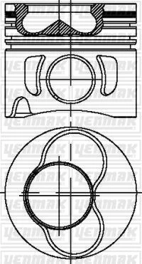 Vag Piston+segman (79,51mm Std (4 Silindir Motorun 3, 4, Pistonlar) Caddy III Golf IV / V Bora Jetta III - Yenmak 31-04320-000 ürün görseli