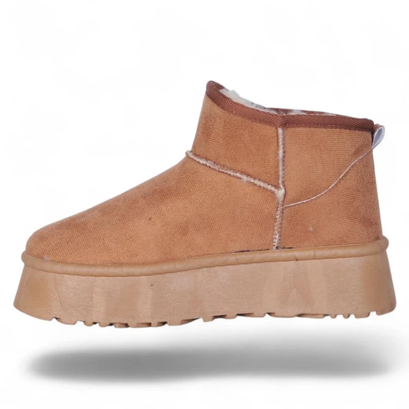 Skuaıter Tinsa Taba Kadın İçi Kürklü Düz Bot - Resim 3