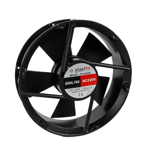 Plastim 220x60mm 220v AC Rulmanlı Aksiyel Fan - PF22060R - Resim 2