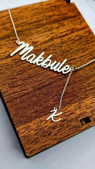 İSİMLİ KOLYE SALLANAN DESEN VEYA SOY İSİM HARFLİ - Resim 3