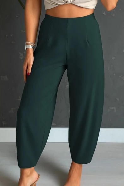 MDB Kadın Yüksek Bel Krep Pantolon - Resim 2