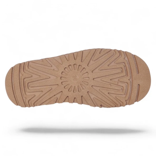 Skuaıter Rida Taba Kadın İçi Kürklü Düz Bot - Resim 4