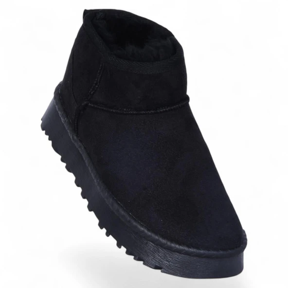 Skuaıter Rida Siyah Kadın İçi Kürklü Düz Bot ürün görseli