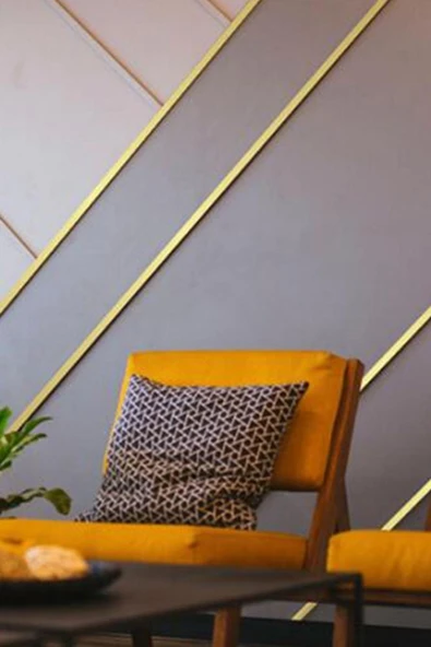 50 Metre Fayans Arası Şerit Dekoratif Yapışkan Su Geçirmez Sızdırmaz Altın Bant Kaplama 2 Adet - 8