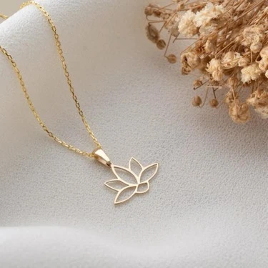 LOTUS ÇİÇEĞİ KOLYE ürün görseli