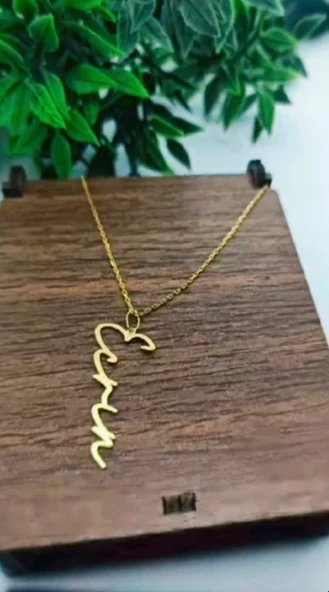 LAZER KESİM İSİMLİ KOLYE ürün görseli