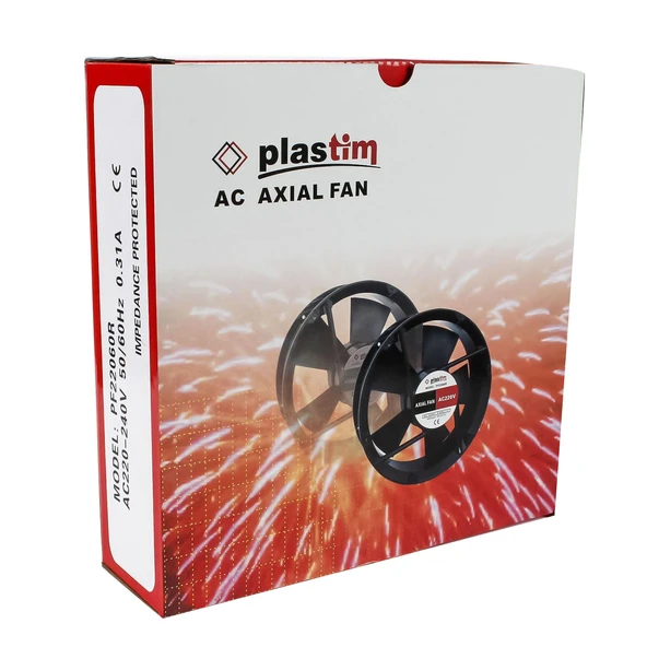Plastim 220x60mm 220v AC Rulmanlı Aksiyel Fan - PF22060R ürün görseli