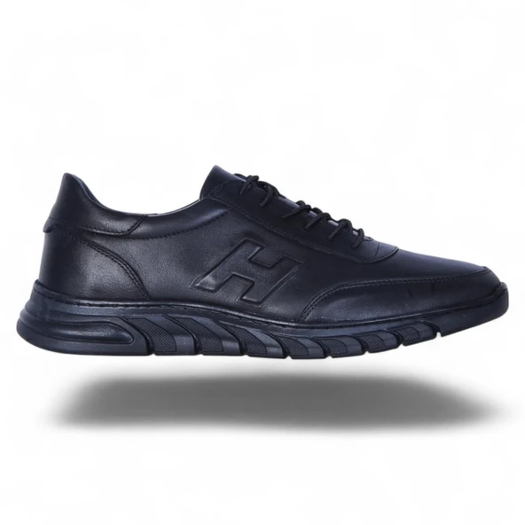 Baloğlu 1969 Siyah Kauçuk %100 Deri Erkek Casual Ayakkabı - Resim 2