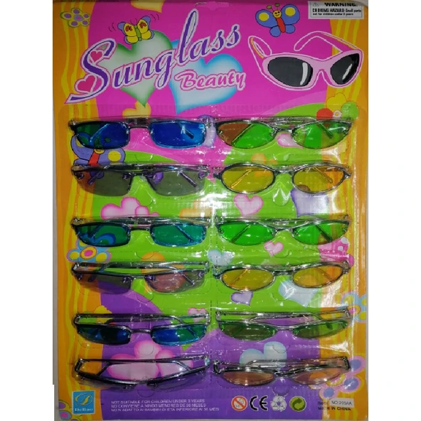 Sunglass Beauty 12'li Oyuncak Çocuk Gözlüğü