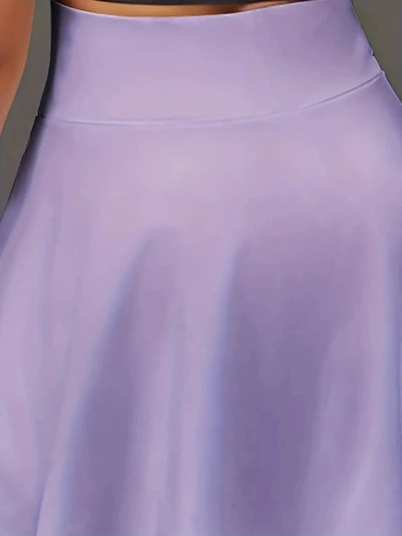 MDB Kadın Yüksek Bel Cepli Sandy Short Etek - Resim 4