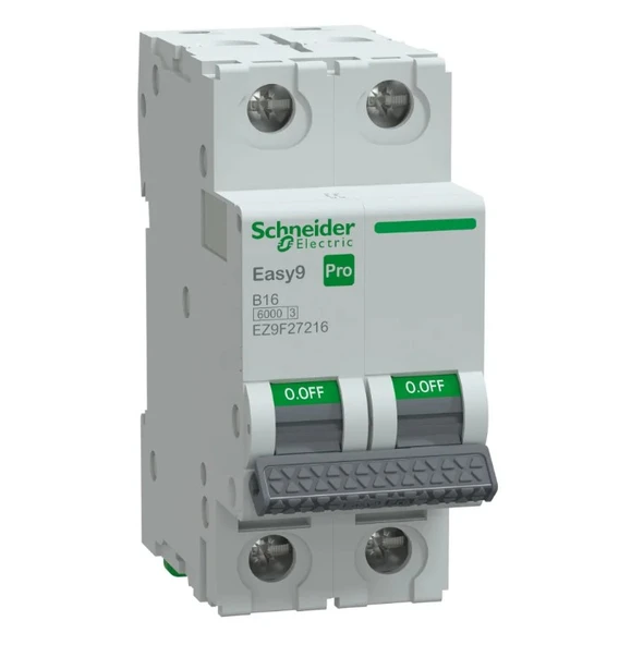 Schneider Pro  16Amper, 2 Kutuplu, B Tipi, Sigorta EZ9F2721616