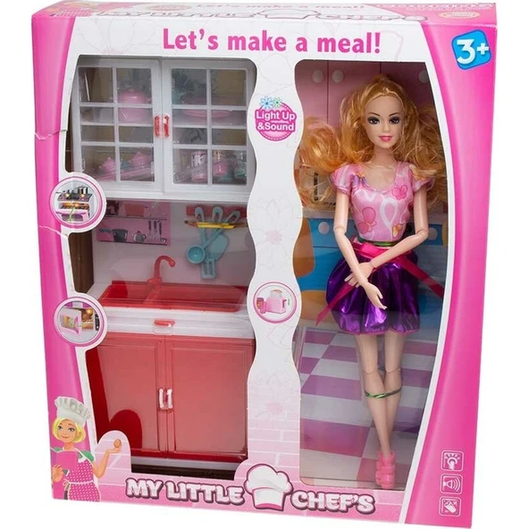 Kayyum My Little Chef Kutulu Mutfak Seti Bebekli Tekli NO.2011 0184