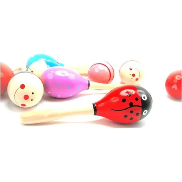 Canderel Renkli Ahşap Marakas Tekli - Resim 5