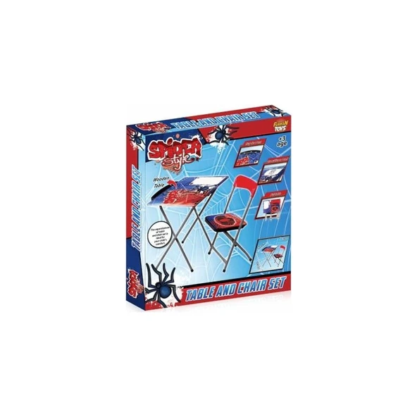 Furkan Toys Spider Style Yazı Tahtalı Masa Sandalye Seti - 2