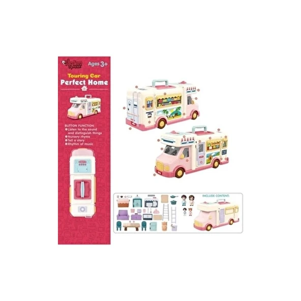 Vardem Sesli Aksesuarlı Açılıp-Katlanabilir Karavan Ev 3+ Yaş İçin Eğlenceli Oyun Seti - 3