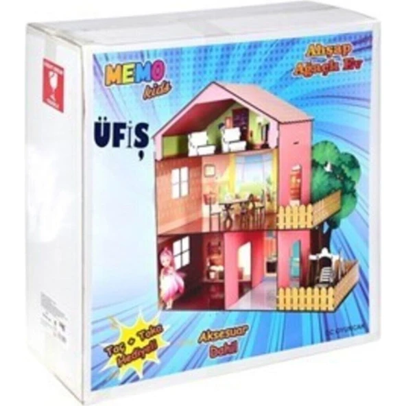 Memo Ahşap Ağaçlı Bebek Evi - Resim 3