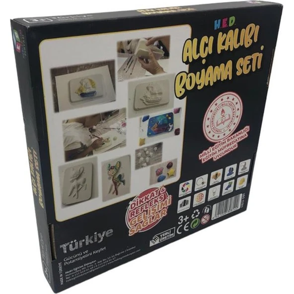 Farbu Oyuncak Alçı Kalıbı Boyama Eğitici El Beceri Oyun Seti - Resim 5