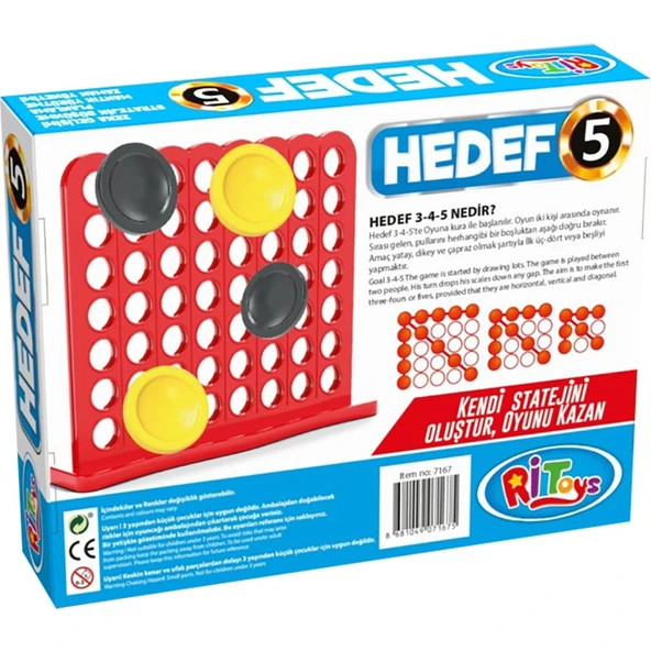 Ritoys Hedef 5 Eğlenceli Mantık Oyunu 56 Adet ABS Malzemeden Çocuk ve Yetişkinler için - Resim 2