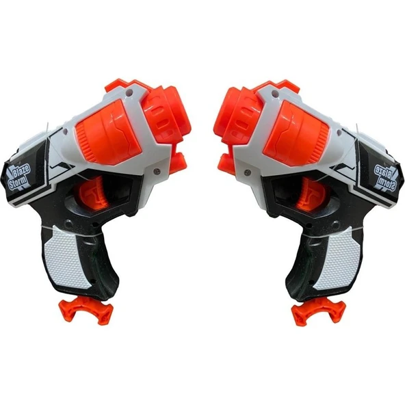 Nerf Sünger Mermi Dart Atan Çift Tabancalı 10 Dartlı Nişancı Oyuncak Tabanca - Nerf Nişancı 5 - 4