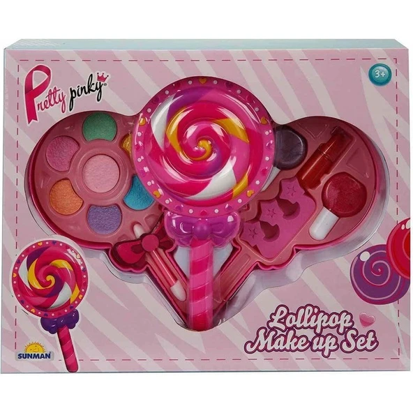 Pretty Pinky Sunman Lolipop Şekilli 2 Katlı Makyaj Güzellik Seti ürün görseli 1