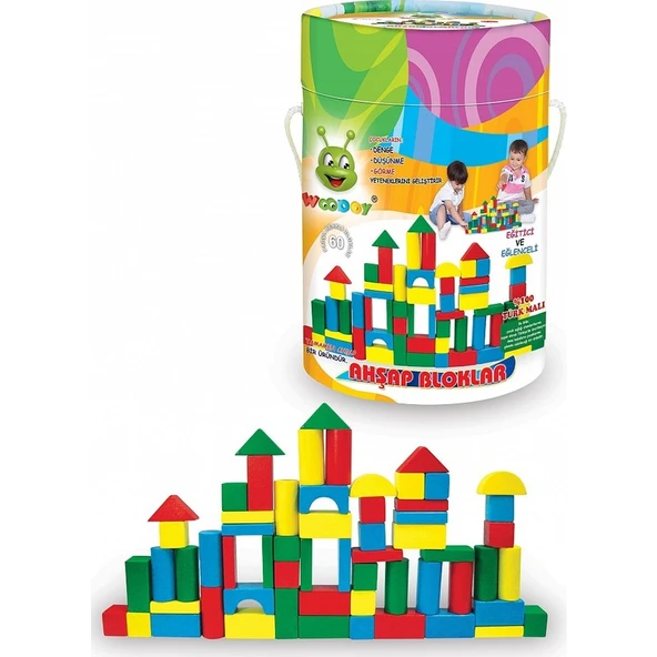Woodoy 60 Parça Kovalı Bloklar ürün görseli 1