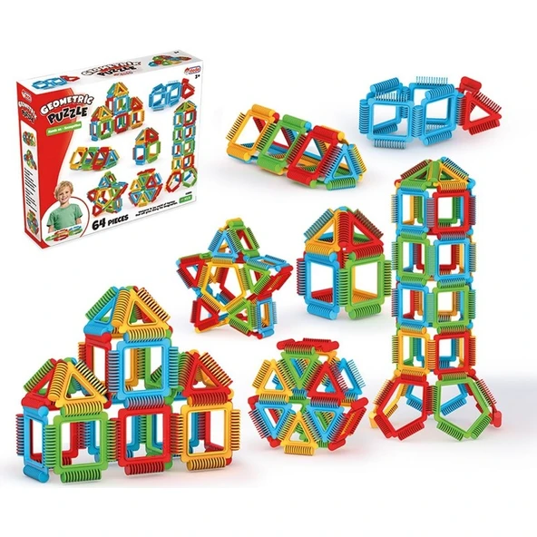Dede Geometrik Puzzle 64 Parça ürün görseli 1