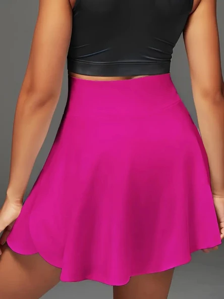 MDB Kadın Yüksek Bel Cepli Sandy Short Etek - Resim 2