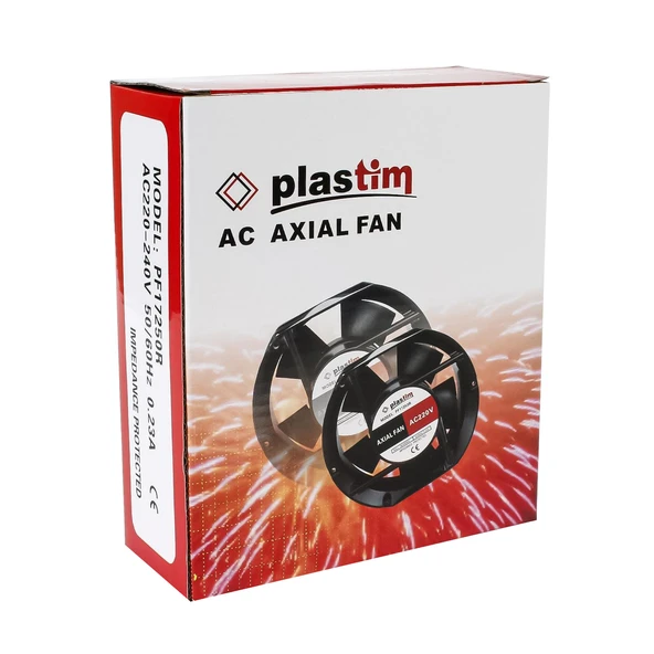 Plastim 172x150x50mm 220V AC Rulmanlı Aksiyel Fan - PF17250R ürün görseli