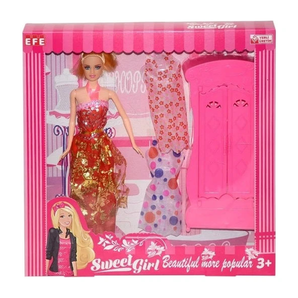 Efe Oyuncak Gardolaplı Bebek Oyun Seti