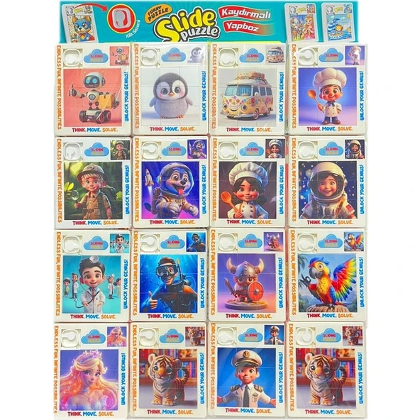 Asya Oyuncak Deposu Slide Puzzle Kaydırmalı Puzzle Büyük 8.5X10 Plastik