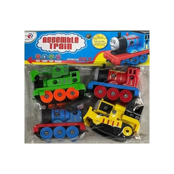 Ercan Oyuncak Poşetli 4 Lü Söktak Tren Seti