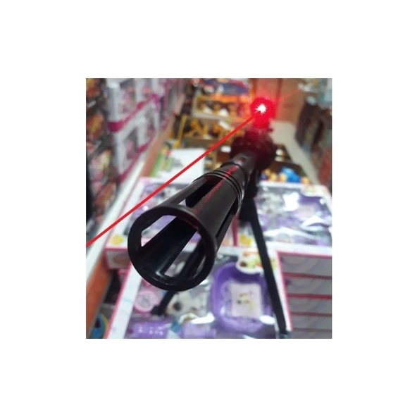 Prestij Lazerli Keskin Nişancı Oyuncak Tüfek Gerçek Görünümlü Ayaklı Dipçikli Şarjörlü Boncuk Atan Sniper Tabanca - 3