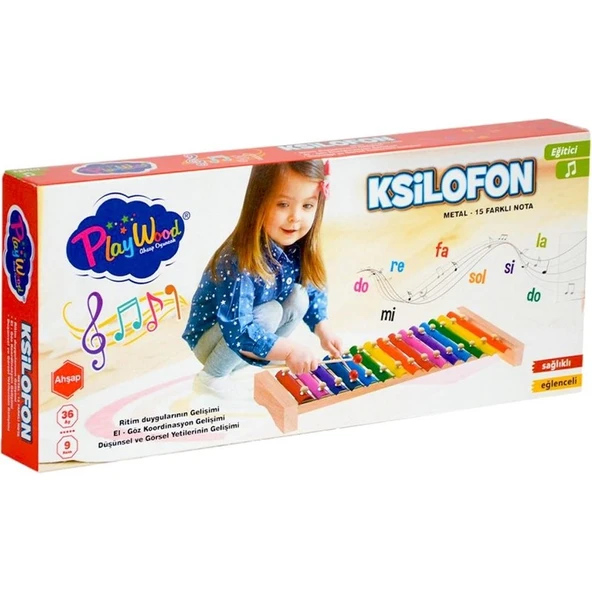 Playwood Eğitici Ahşap 15 Notalı Ksilofon - 2