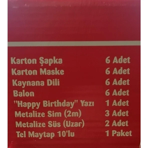 Vatan Happybırtday Uzay Parti Seti