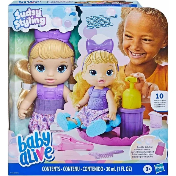Baby Alive Köpüklü Saç Tasarımı Eğlencesi F5112