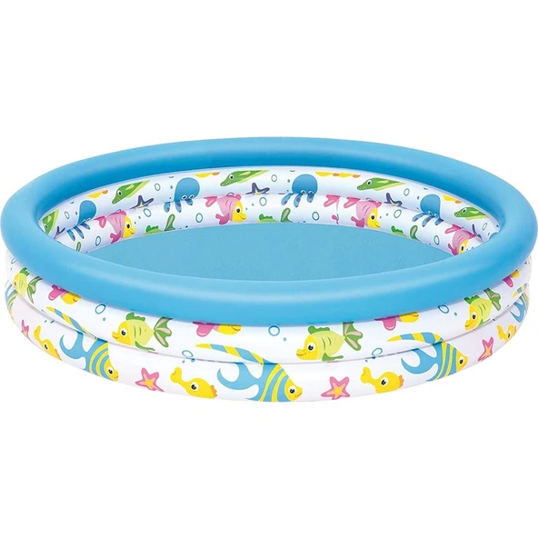Bestway 51009 3 Halkalı Okyanus Desenli Havuz (122 x 25 cm)