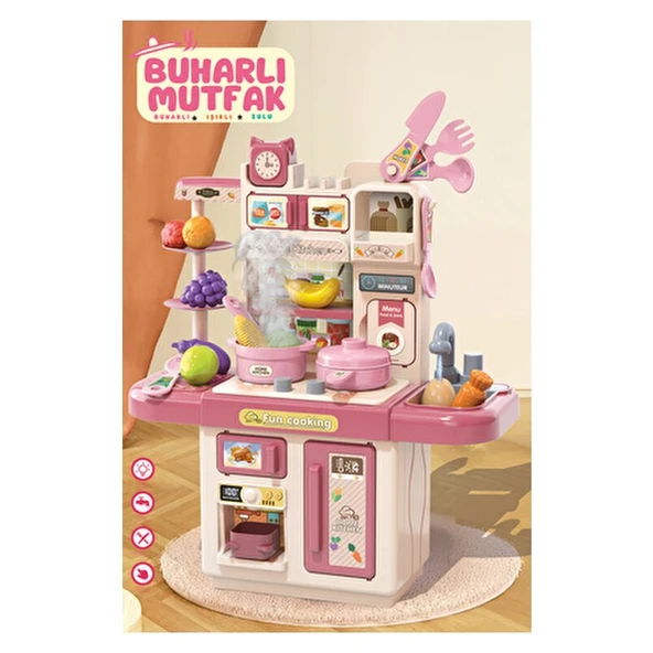 Kayyum Buharlı Mutfak Seti 3 Yaş Üstü Kız Çocuklar İçin Gerçekçi Pişirme Deneyimi - 3