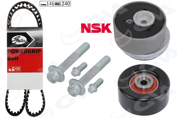 GVA 59T9007G EKSANTRİK GERGİ KİTİ 146x240 ASTRA H-J-INSIGNIA-VECTRA C-CRUZE 1.6-1.8 Z16XEP-XER-A16LET-XER-B16XER 1606314-1606355-95516739-95516740 ürün görseli 1