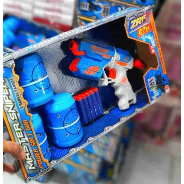 Oyuncak Park Hedefli Sünger Ok Atan Tabanca Seti Zrf - 3