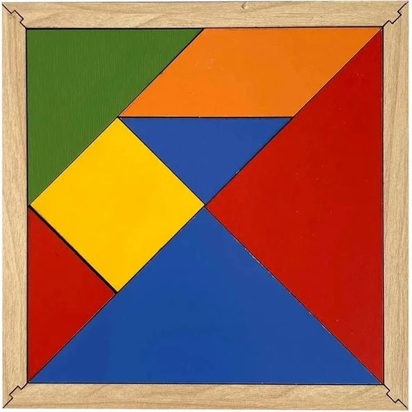 Wood Story Eğitici Renkli Ahşap Orta Boy Tangram Akıl Zeka Mantık ve Strateji Oyunu - 2