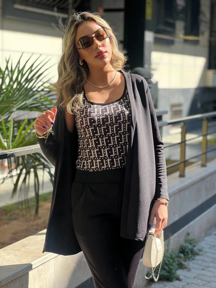 MDB Kadın Uzun Kollukrep üçlü Takım - Resim 6