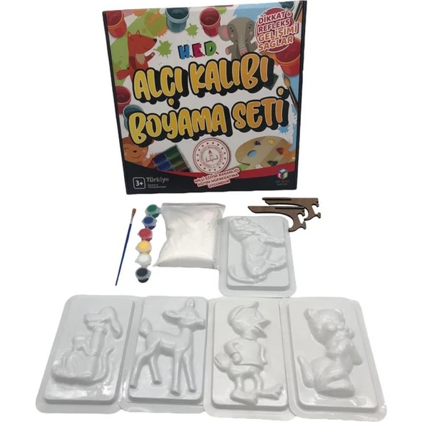 Farbu Oyuncak Alçı Kalıbı Boyama Eğitici El Beceri Oyun Seti - Resim 2