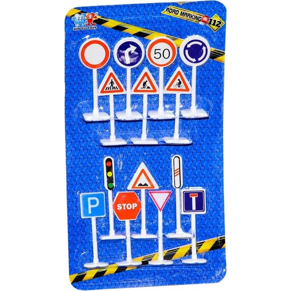 Kızılkaya oyuncak Kızılkaya Trafik Işaretleri Seti 2-4 Yaş Çocuklar İçin Eğlenceli Oyuncak Araba