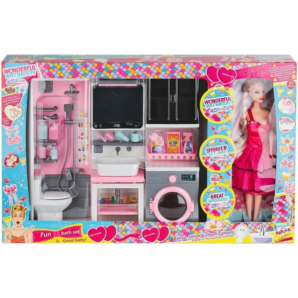 Oydaş Oyuncak OYD-02393 Bebek ile Banyo Seti Oyun Zamanı -Oydaş Oyuncak - 2