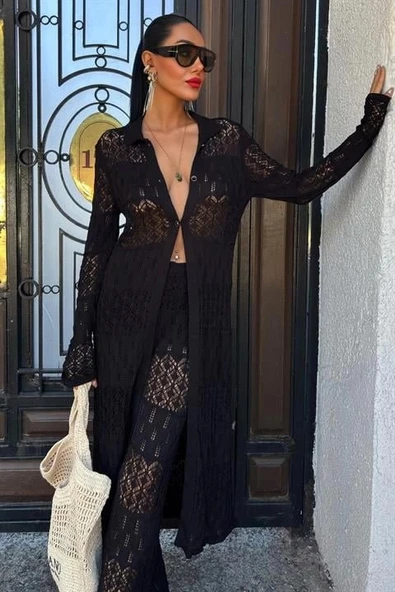 MDB Bridget Ajurlu Uzun Hırka Takım 9881 - Resim 8