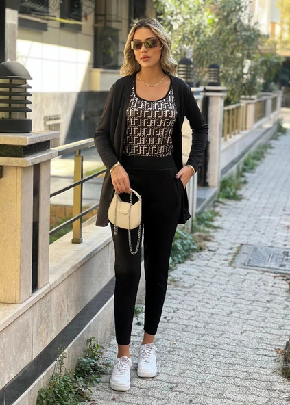 MDB Kadın Uzun Kollukrep üçlü Takım ürün görseli