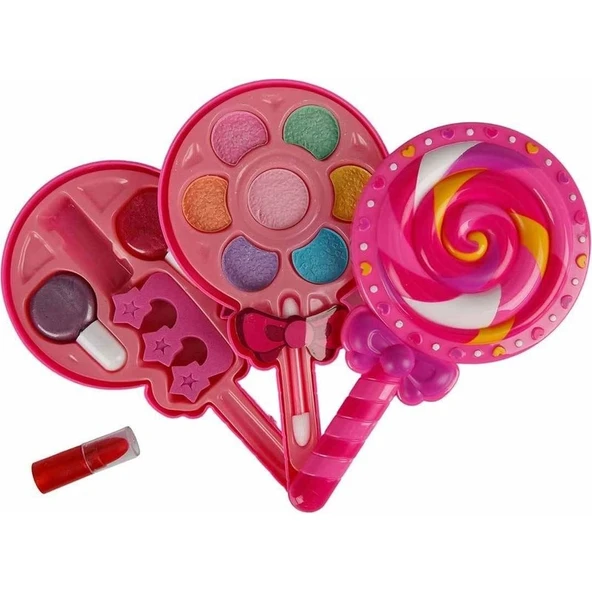Pretty Pinky Sunman Lolipop Şekilli 2 Katlı Makyaj Güzellik Seti - Resim 2
