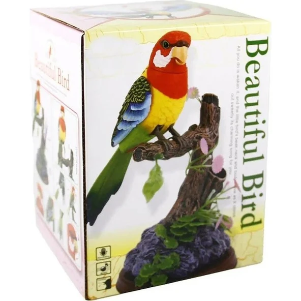 Peda Toy Kutulu Kalemlikli Renkli Papağan Masa Aksesuarı - Resim 2